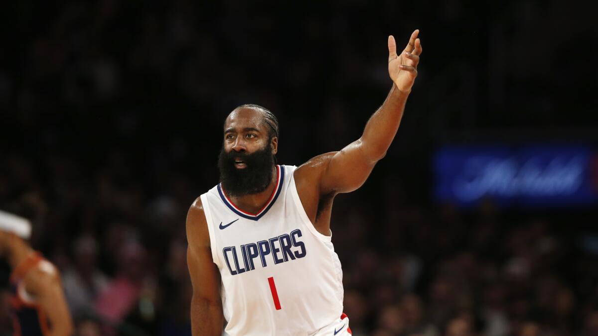 James Harden scores the game’s final four points to win his debut game wearing the Clippers uniform.